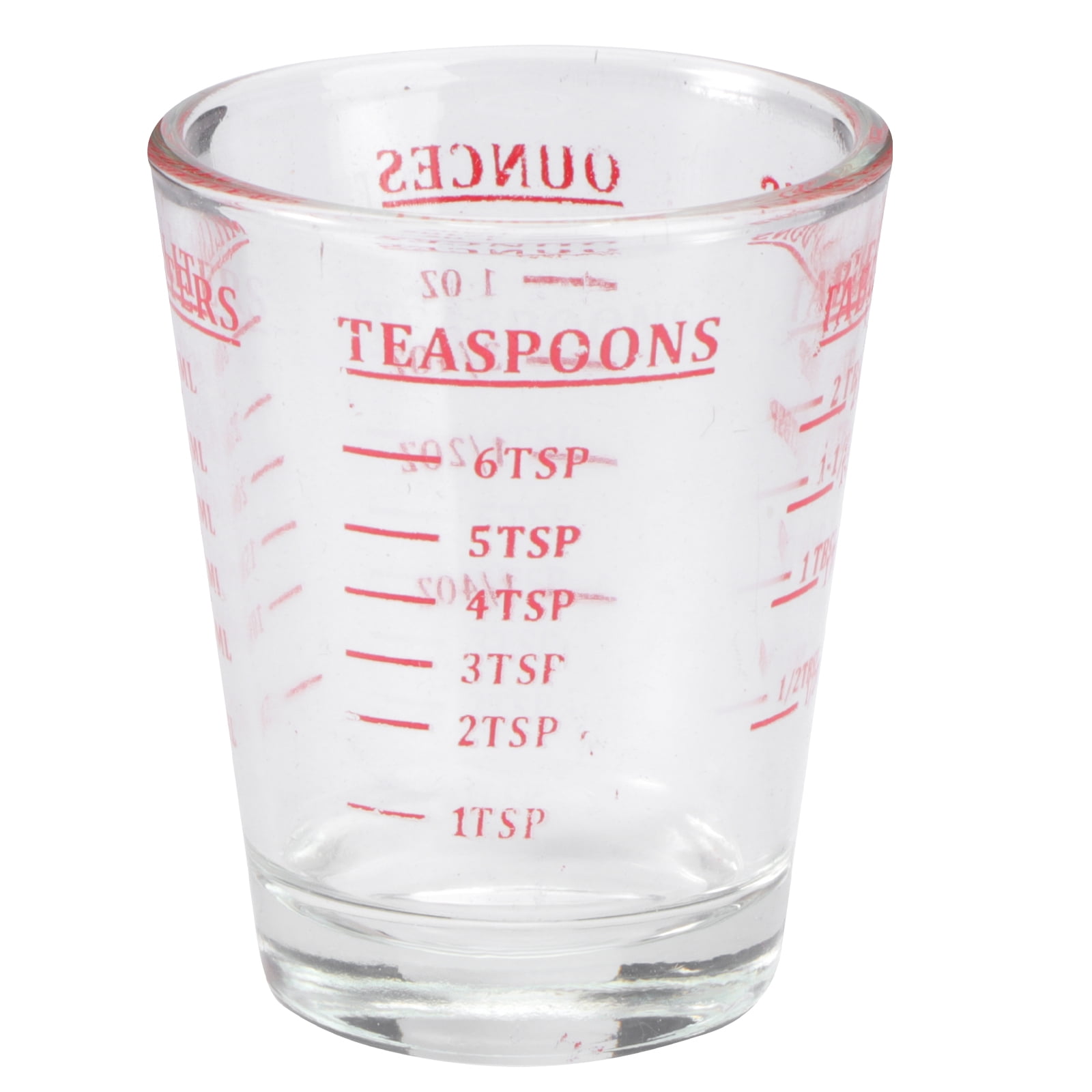 I Kito Shot Glass Measure Cup 1oz Red, Glass Measuring Cups for Liquids 2Tbs 6Tsp 2Pack 30ml, Size: Medium