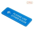 thumbnail image 3 of Uxcell 9"x3" Please Use Other Door Left Arrow Sign Acrylic Adhesive Door Sticker Blue 2 Pack, 3 of 5