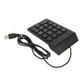Wired Number Pad 18 Keys Ergonomic USB Plug and Play Quiet Typing Mini