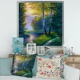 thumbnail image 3 of Designart 'Sunrise Glow Through The Birch Forest' Lake House Framed Art Print, 3 of 4