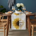 thumbnail image 2 of Yellow Sunflowers Table Runner - 36 Inch Long, Kitchen Dining Table Runner Dresser Scarves, You Are My Sunshine Wood Rustic Farmhouse Decor for Coffee Tables Wedding Party Banquet, 2 of 8