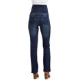 thumbnail image 3 of Oh! Mamma Women's Maternity Bootleg Jeans with Full Panel and Belted Detail, 3 of 5