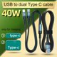 thumbnail image 3 of Cable de carga USB tipo c 1 a 2 de 1,5 m, extensión de cable USB-c para teléfonos y tabletas, 3 of 5