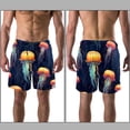 thumbnail image 3 of luoweisi Men's Beach Shorts Quick Dry Swim Trunks with Mesh Lining Colorful Jellyfish XL, 3 of 5