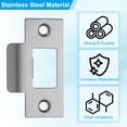 thumbnail image 3 of Uxcell Universal Latch Strike Plate with Screw for Door Grey, 3 of 6