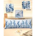 thumbnail image 2 of Blue Eucalyptus Leaves Body Pillow Cover 20 x 60 Inch Decorative Pillow Cover Farmhouse Botanical Plants Floral Lumbar Pillowcase Seasonal Rectangle Cushion Case for Couch Sofa Bed Living Room, 2 of 7