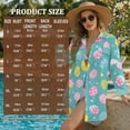 thumbnail image 7 of Xoenoiee Eatser Egg Polka Dot Print Bathing Suit Cover Up for Women Lightweight Swimsuit Coverup Dress Long Sleeve Button Shirt Beach Cover Ups Summer Vacation Outfit, 2XL, 7 of 7