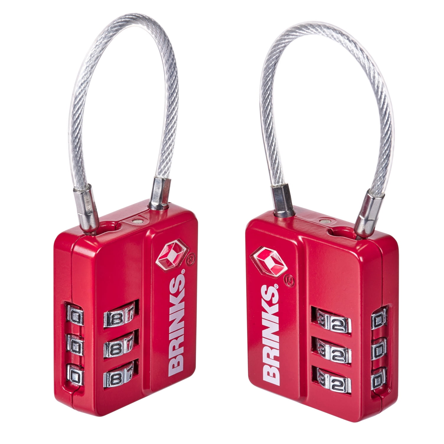 Brinks 3-Dial Combination TSA Luggage Padlock with 1-7/10in