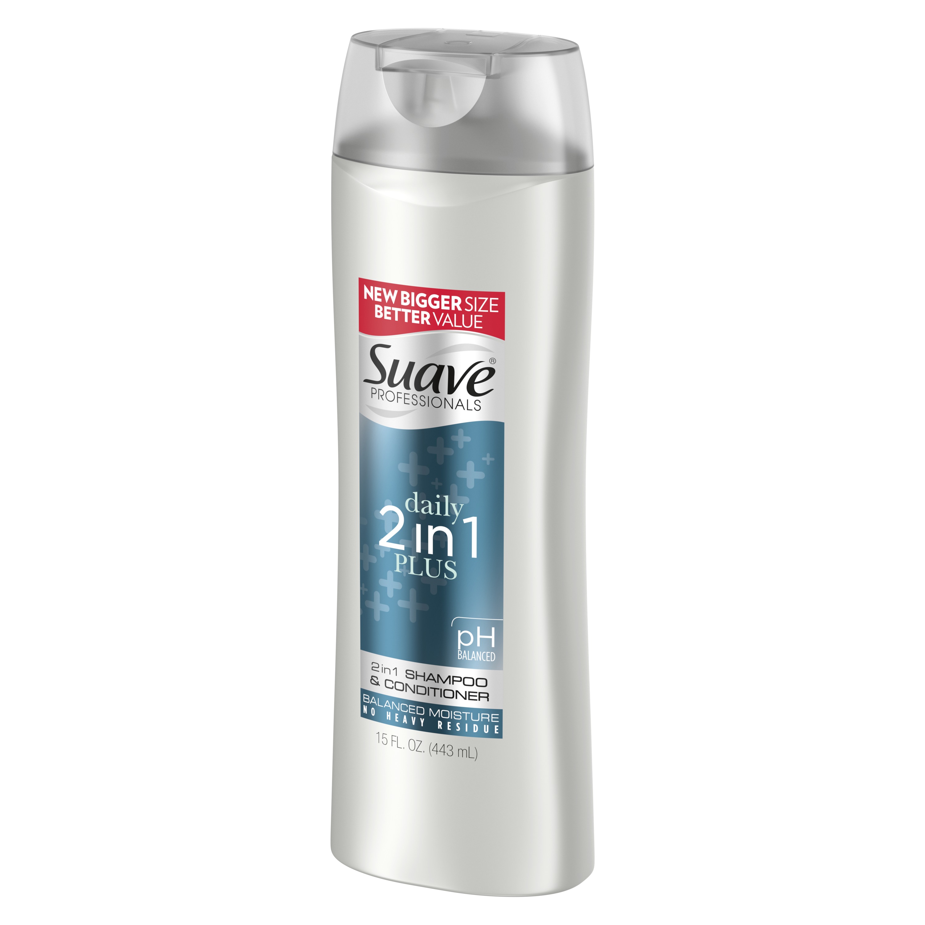Suave Professionals Moisturizing 2in1 Shampoo Plus Conditioner, 15 fl oz - image 3 of 5