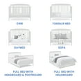 Delta Children Hanover 6in1 Convertible Baby Crib, Bianca White