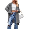 thumbnail image 3 of Women'S Long Cardigan Sweaters Open Front Oversized Duster for Women Gray S, 3 of 10