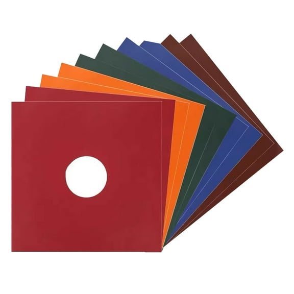 WEUVEB 5Pcs Vinyl Record Sleeves with Easy Opening Design for Vinyl Record Storage Assorted Colors