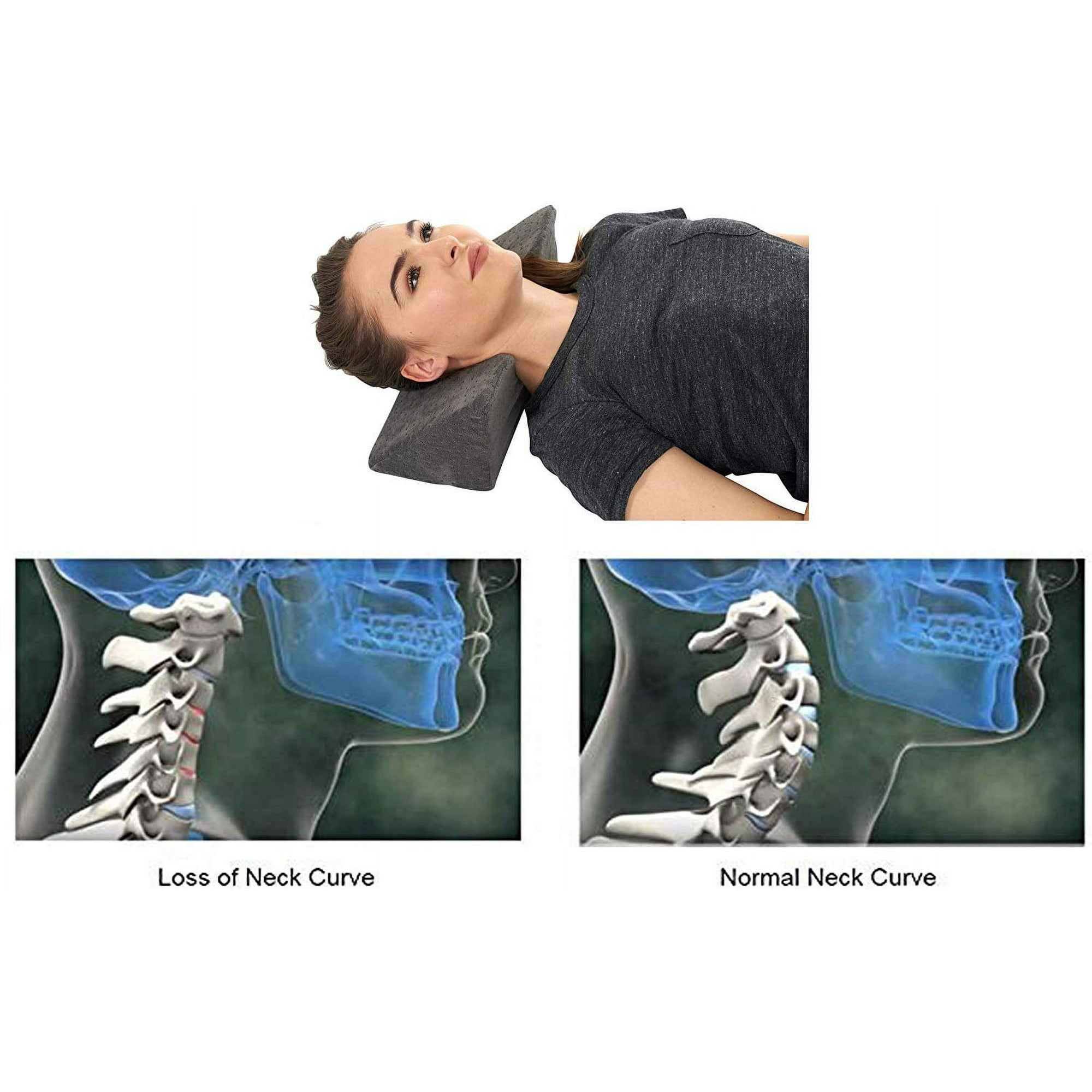 Restorative Cervical Traction Neck Fulcrum Wedge Pillow for Back Shoulder Pain Relief Chiropractic Alignment Device for Spinal Curve Tension Stretching and Forward Head Therapy TMJ Relief Walmart