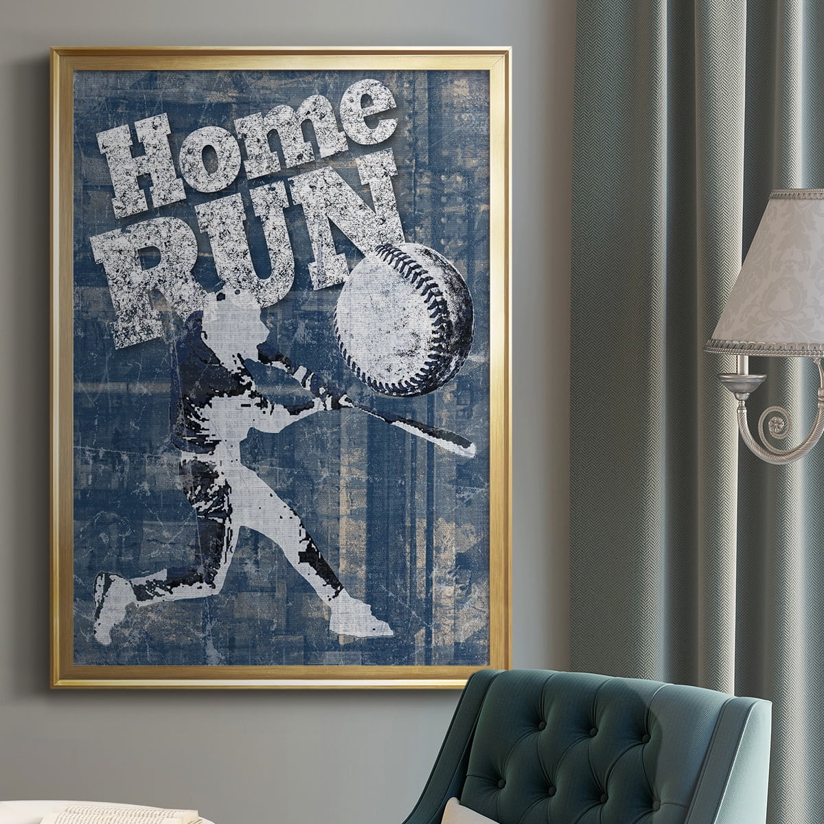 Home Run Hitter Premium Framed Print - Ready to Hang