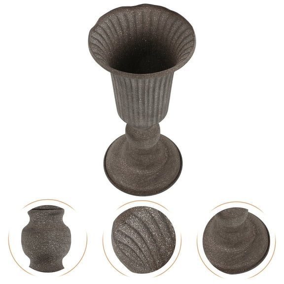 CATIEBYE Garden Urn Planter Iron Rust-Proof 1Set 9.3X4.6X4.6In