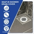 thumbnail image 4 of Tapa de desagüe de ducha 4-1/4" OD, 2 Pcs de rejilla de desagüe de ducha redonda de acero inoxidable 304 para reemplazo en suelos de baño, jardines paisajísticos, caminos, patios, plata, 4 of 6