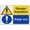 Warning Sign 3, variant on Danger Asbestos Zone Respirator 8"x12", Aluminum Tin Warning Signs for Home Outdoor Garden, Durable PPE Sign