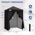 thumbnail image 4 of EAGLE PEAK Flex Ultra Compact 5x5 Changing Room, Oxford Pop-up Canopy, Portable Privacy Sun Shelter, Black, 4 of 9