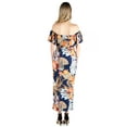 thumbnail image 3 of 24seven Comfort Apparel Floral Ruffle Off The Shoulder Maternity Maxi Dress, 3 of 4