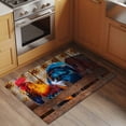 thumbnail image 2 of Farmhouse Rooster Entryway Rug 2'x3'&nbsp; Non Slip Front Door Mats, Vintage Farm Chicken Sunflower Wooden Entrance Rugs Indoor Outdoor Carpet, Washable Floor Mats Small Area Rug for Bedroom Kitchen, 2 of 8