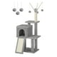 thumbnail image 1 of Árbol para gatos Feandrea MPCT143W01 con 3 postes y cueva, gris claro, 1 of 9