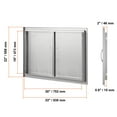 thumbnail image 5 of VEVOR BBQ Access Door, 33W x 22H Inch Double Outdoor Kitchen Door, Stainless Steel Flush Mount Door, Wall Vertical Door with Handles, for BBQ Island, Grilling Station, Outside Cabinet, 5 of 9