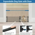 thumbnail image 4 of Indoor Dog Gate with Door, 26-41" Extra Wide Full Metal Pet Gate Short Dog Gate for Stairs, Pressure Mount 10'' Tall Small Puppy Low Gate Easy Step Over for Doorways, 4 of 11