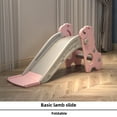 thumbnail image 1 of Compact Foldable Kids Slide with Climbing Feature – Safe Indoor Toddler Play Equipment for Home Use, Pink-Gray Design, Multi-Functional Children's Toy for Active Play and Imaginative Fun,, 1 of 6