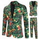 thumbnail image 3 of Trajes de Navidad para hombres, uniforme de 3 piezas, trajes diarios, copo de nieve, muñeco de nieve, árbol, chaqueta con estampado, chaqueta, pantalones, chalecos, conjunto masculino para Navidad, 3 of 5