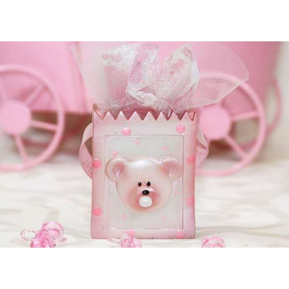 Poly Resin Baby Gift Bag Pink (12 Pieces)