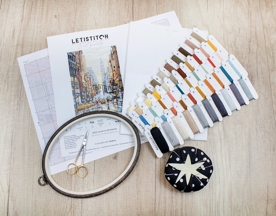 Letistitch Sunset on 5th Avenue Counted Cross-Stitch Kit