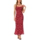 thumbnail image 1 of Vestido Maxi Floral Sin Mangas Bodycon de Cóctel para Mujeres INSPIRE CHIC M Rojo, 1 of 6