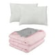 thumbnail image 1 of Edredón Dos vistas Queen Size Rogga Rosa - Gris Perla + Almohada Frosty 2, 1 of 7