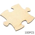 thumbnail image 2 of Set of 100 Blank Unfinished Wooden Jigsaw Puzzles Easy Painting DIY Puzzle Pieces for Art Craft, 2 of 5