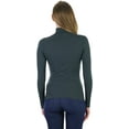 thumbnail image 2 of ToBeInStyle Women's Soft Cotton Long Sleeve Turtleneck Sweatshirt - Charcoal - Large, 2 of 7