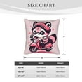 thumbnail image 5 of LNWH Cartoon Raccoon Motorcycle Throw Pillow Covers, Square Soft Linen Decorative Pillow Cases, 18"x18", 5 of 8