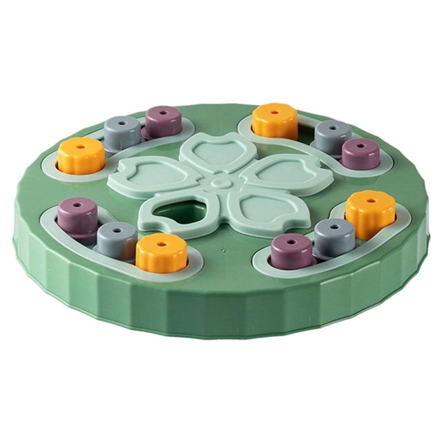 Rompecabezas de comida para perros, comedero para mascotas, tazón de alimentación, dispensador de golosinas para cachorros, juego de entrenamiento Verde jinwen Inserto de alimentador lento