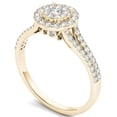 thumbnail image 2 of 1/2 Carat T.W. Diamond Split Shank Single Halo 10kt Yellow Gold Engagement Ring, 2 of 5