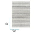 thumbnail image 5 of Livabliss Outdoor Rugs, 7ft Round Eagean Global Oatmeal Square Area Rug for Patio, Porch, Deck, Backyard, Waterproof Indoor Outdoor Carpet (6'7" x 6'7"), 5 of 7