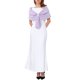 thumbnail image 2 of Capa de piel sintética para mujeres INSPIRE CHIC para Halloween, envoltura para bodas, shrug nupcial con broches de perlas sintéticas y rhinestones, XL color púrpura claro, 2 of 6