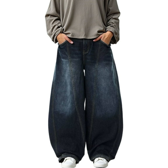 Mens Jeans Bootcut Retro Saber Cut Denim Jeans Loose Fit Casual Trousers with Washed Comfort Stretch Fabric for Daily Wear Jeans Relaxed Fit