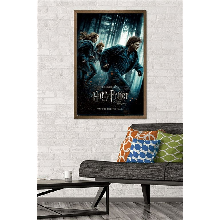 Harry Potter and the Deathly Hallows: Part 1 - Running One Sheet Wall Poster,  22.375 x 34, Framed 