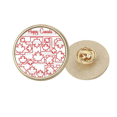 thumbnail image 1 of Joyeux Jour du Canada 4 Juillet Érable Rond Métal Broche d'Or Clip, 1 of 3