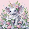 thumbnail image 1 of 5D DIY Kit Con Forma Especial Parcial Elefante 30x30cm, 1 of 9