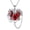 Red, variant on Witches Heart Necklace 925 Sterling Silver Created Moonstone Gothic Heart Necklace Witch Jewelry Gifts for Women