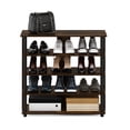 thumbnail image 6 of Furinno 5-Tier Turn-N-Tube Shoe Rack, Wood and Plastic, Amber Pine and Black, 6 of 6