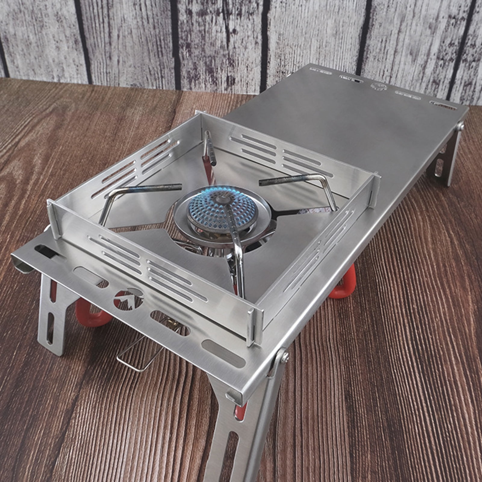 Grofry Folding Windproof Stainless Steel Picnic Camping Stove Table for  Outdoor Activities S - Walmart.com