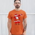thumbnail image 3 of Tee Hunt Dabbing Santa Claus T-Shirt Merry Christmas Funny Dab Dance X-mas Men's Tee, Orange, Medium, 3 of 5