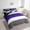 Black Navy White, variant on YST Modern Geometry Striped 7-Piece Comforter Set, Queen, Navy Blue, Black, White, Gray