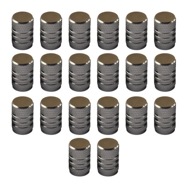 20 tapones para válvulas de neumáticos, tapones de aire, repuestos para coches y SUV. Gris